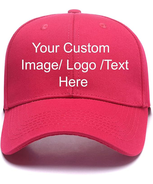 Custom Baseball Cap with Your Text for Men Women,Personalized Adjustable Trucker Caps Casual Sun Peak Hat for Gifts