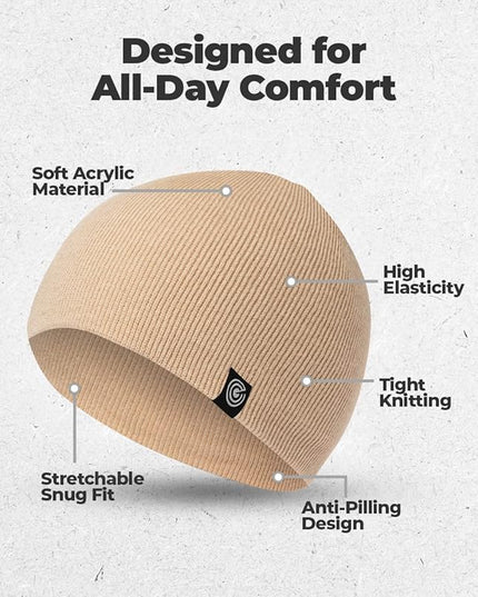 Original Beanie Cap - Soft Knit Beanie Hat - Warm and Durable