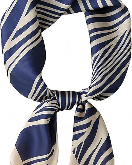 MINIDORA Satin Scarves for Women 27.5 × 27.5 inches Medium Square Elegant Silk Feeling Head Scarf