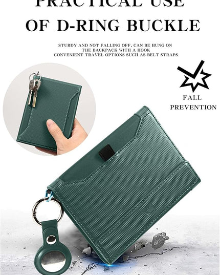Passport Holder for Travel Essentials, RFID Blocking PU Leather Passport Wallet Cover Card holder Case Passport Book Holders for Women and Men, Dark Green