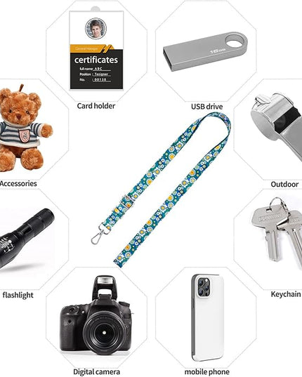 Phone Lanyards, Wrist Lanyards for Keys, Adjustable Shoulder Neck Strap,Universal Crossbody Cell Phone Lanyard for iPhone Case ID Badges,Card Holder, Car Key, and Most Smartphones (Daisy)