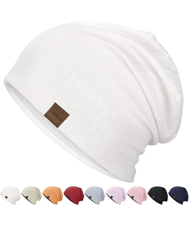 Slouchy Beanie for Men Women Soft Lightweight Running Beanie Hat Chemo Cap Skull Cap