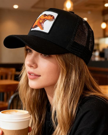 Classic Unisex Various Animal Series Embroidery Farm Adjustable Mesh Snapback Trucker Hat