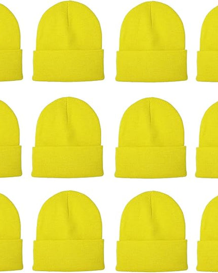 Gelante Unisex Beanie Cap Knitted Warm Solid Color and Multi-Color Multi-Packs