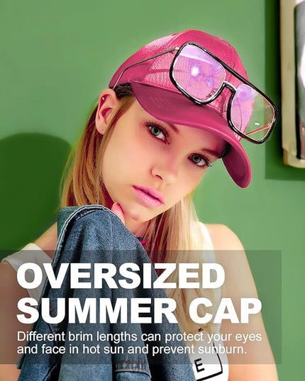 Zylioo XL XXL Oversize Baseball Cap, 100% Cotton Adjustable Dad Hat for Big Heads 23.5"-25.5", Soft Crown Large Size Cap