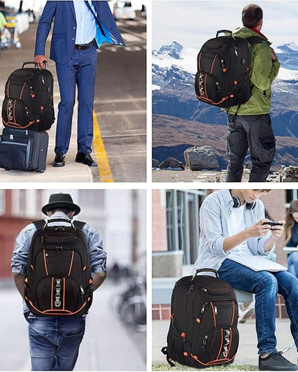 Travel Laptop Backpack,Extra Large 18.4 inch Gaming Laptop Backpacks with USB Charging Port,Big Capacity TSA Friendly RFID Anti Theft Pocket Durable College unisex Heavy Duty Computerbag