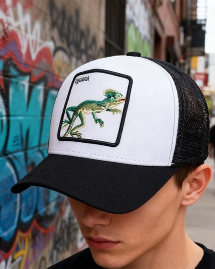 Classic Unisex Various Animal Series Embroidery Farm Adjustable Mesh Snapback Trucker Hat