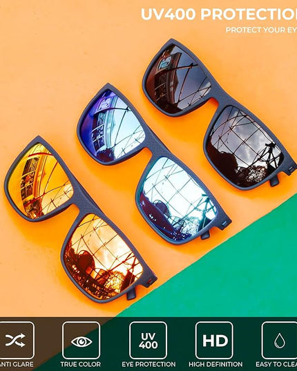 KALIYADI Polarized Sunglasses for Men, Lightweight Sun Glasses with UV Protection for Driving Fishing Golf
