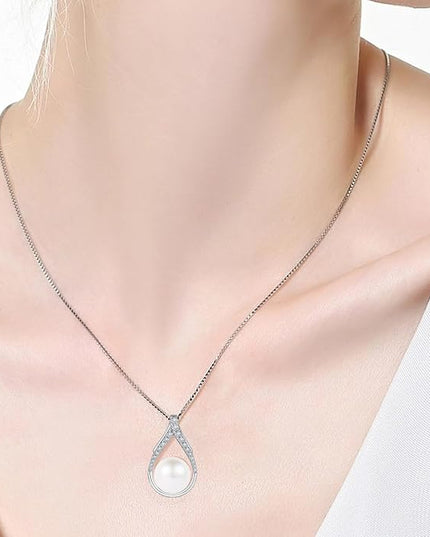 Tahitian Black Pearl Necklaces for Women 10-11mm - Pearl Necklace Phoenix Pendant | with 925 Sterling Silver 18" Chain - Christmas Mothers Day Valentine's Day Gifts For Women Wife Mom Grandma Girlfriend Daughter Her Best Friend Birthday Anniversary Fin...