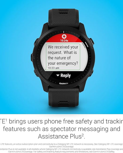 Garmin Forerunner 945 LTE, Premium GPS Running/Triathlon Smartwatch with LTE Connectivity, Black (Renewed)