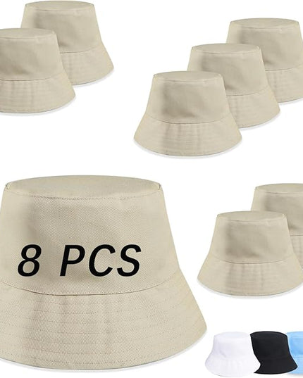 DASSNANE Sublimated Bucket Hats Bulk Solid Color DIY Blank Hat Bucket Hats for Men, Women and Adults