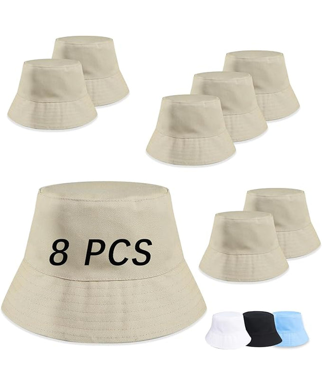 DASSNANE Sublimated Bucket Hats Bulk Solid Color DIY Blank Hat Bucket Hats for Men, Women and Adults