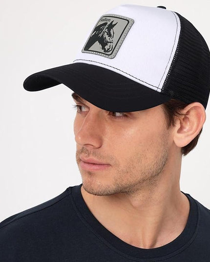 Animal Trucker Hats Leather Pattern Adjustable Snapback Mesh Animal Baseball Cap for Men