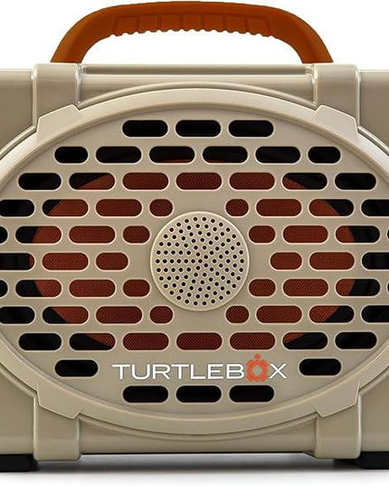 Turtlebox Original Gen 3: Portable Outdoor Bluetooth Speaker – Ultra-Loud (120dB), Waterproof (IP67), Rugged, Impact-Resistant, 3-Day Battery | Party Mode: Unlimited Pairing Stereo, Tan/Burnt Orange