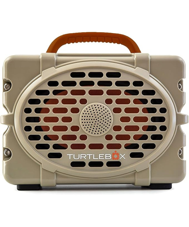 Turtlebox Original Gen 3: Portable Outdoor Bluetooth Speaker – Ultra-Loud (120dB), Waterproof (IP67), Rugged, Impact-Resistant, 3-Day Battery | Party Mode: Unlimited Pairing Stereo, Tan/Burnt Orange