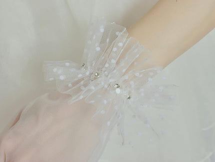 Sahabowi Satin Gloves Formal Bridal Banquet Party Wedding Opera Solid Colorful Mitten For Women