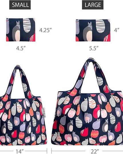 allydrew Large Foldable Tote Nylon Reusable Grocery Bags