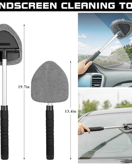 AUTODECO 40Pcs Car Wash Detailing Kit Cleaning Kits with Foam Gun Sprayer Vacuum with Long Cord Drill Brush Large Wash Mitt Towels Complete Interior Exterior Car Washing Supply Set Black