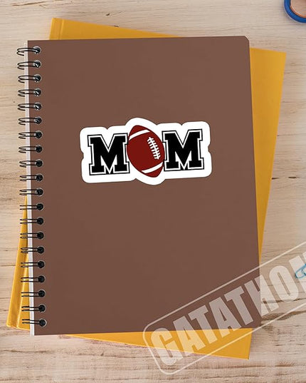 (3Pcs) Football Mom Sticker Decals – Waterproof Vinyl Decal for Laptop Phone Case Scrapbook Water Bottle, Tumbler – Cute Football Accessories for Moms, Mama, Mother, Football Lovers, 3" x 2.6"