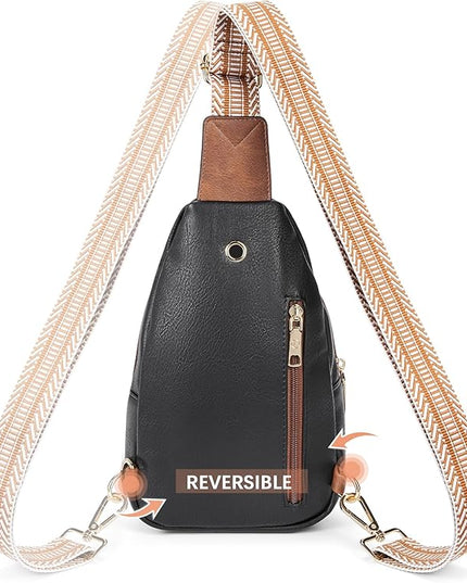 BOSTANTEN Small Sling Bag for Women Leather Crossbody Bags Fanny Pack Chest Bag for Travel