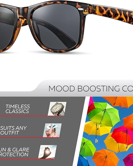 Retro Rewind Polarized Sunglasses for Men and Women - UV Protection Classic Sun Glasses