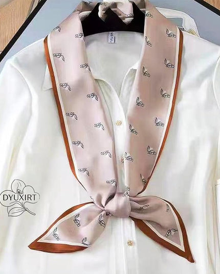 Head Scarf Purse Handle Neck Satin Hair Scarfs For Bag Lightweight Silky Long Thin Women's Fashion Scarves 59 * 5.9”