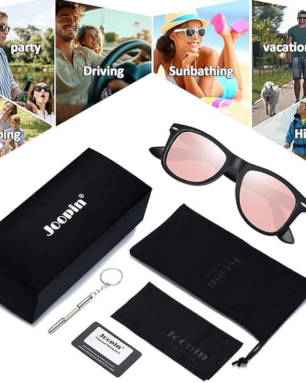 Joopin Square Sunglasses Polarized UV Protection Trendy Designer Sun Glasses Men Women