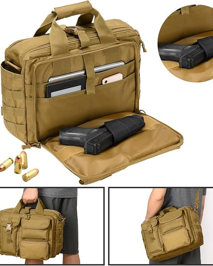 Stypos Tactical Messenger Bag,14inch/15.6inch/17.3inch Briefcase for Man Military Laptop Bag, Flight Work Bags for Pilots