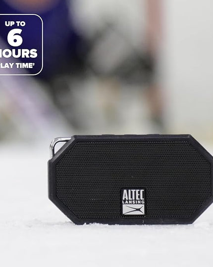 Altec Lansing Mini H2O - Waterproof Bluetooth Speaker, IP67 Certified & Floats in Water, Compact & Portable Speaker for Hiking, Camping, Pool, and Beach,Black