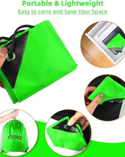 GoodtoU Drawstring Bags - Nylon Backpacks with Drawstring Closure, Bulk Cinch Sack Gym Bags for Sports, Travel, Teams (Green, 48Pcs)