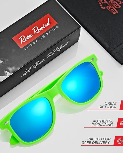 Retro Rewind Polarized Sunglasses for Men and Women - UV Protection Classic Sun Glasses
