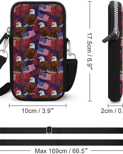 Unisex Small Crossbody Bags, Women Men Portable Adjustable Crossbody Phone Wallet Pouch