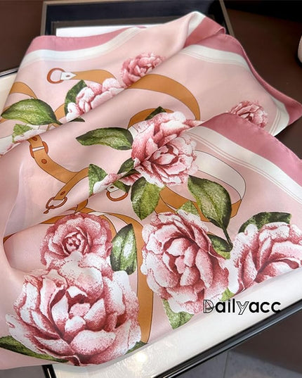 Dailyacc Hair Bandanas Scarf For Women Lightweight Fashion Neck Silk Satin Head Scarves For Sleeping Handbags Scarf