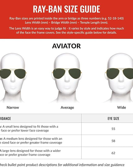 Ray-Ban RB3025 Classic Aviator Sunglasses