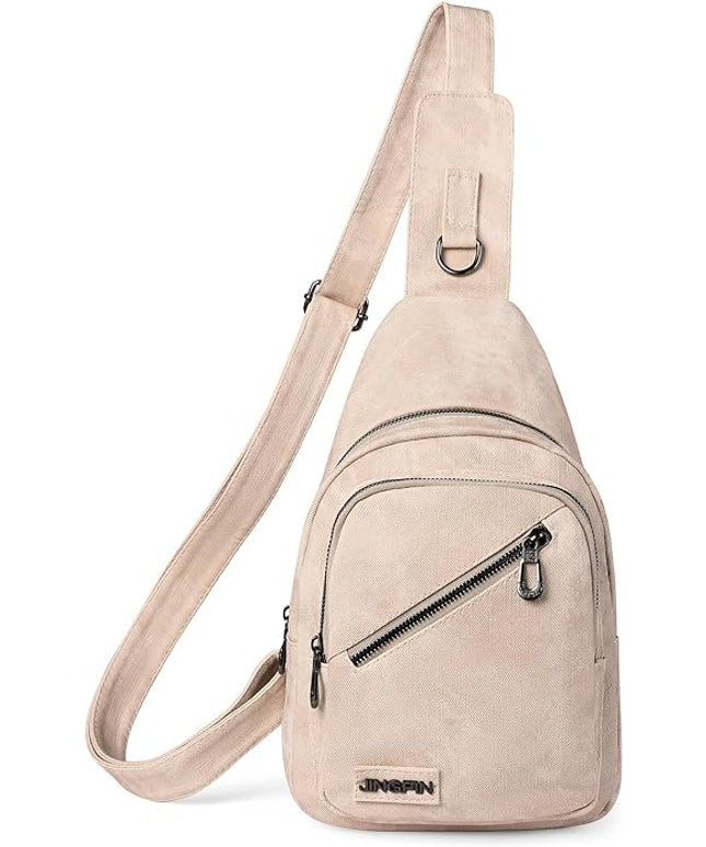 FALAN MULE Crossbody Bags for Women Trendy Leather Sling Chest Bag Fanny Packs for Women