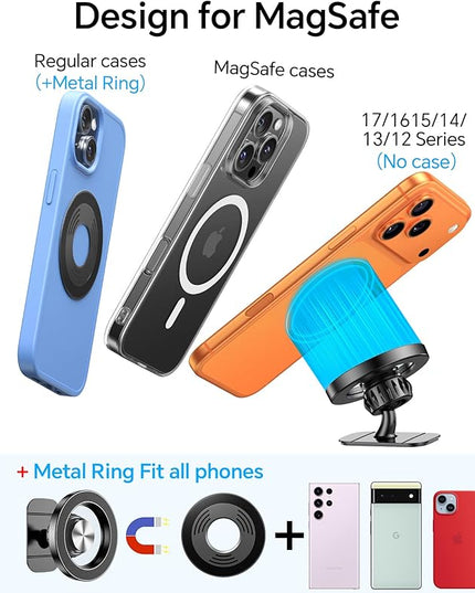 Kaistyle for Magsafe Car Mount【20 Strong Magnets】Magnetic Phone Holder for Car Phone Holder Mount Dash Mounted Holders Cell Phone Holders for Your Car Accessories for Women Men for iPhone 17 16 15 14