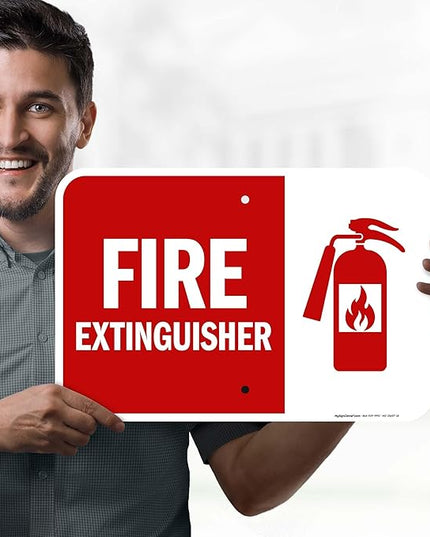 Fire Extinguisher Graphic Sign, 12x18 Inches, Rust Free .063 Aluminum, Fade Resistant, Made in USA by My Sign Center
