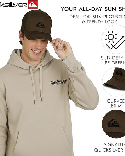 Quiksilver Men's Premium Cotton Adjustable Snap Back Logo Baseball Cap