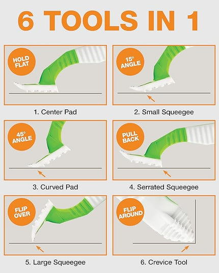 FurDozer Pet Hair Remover & Auto Detailing Tools - Cat & Dog Hair Remover for Carpets, Car Interiors, Couches, Bedding, & Pet Furniture (Green, X6)