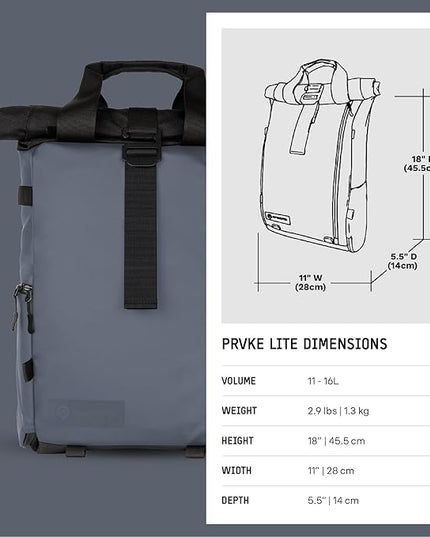 WANDRD PRVKE Lite: Weather-Resistant Travel & Camera Backpack with Laptop Sleeve, Quick Side Access, Clamshell Opening – Ideal Photography & Travel Bag