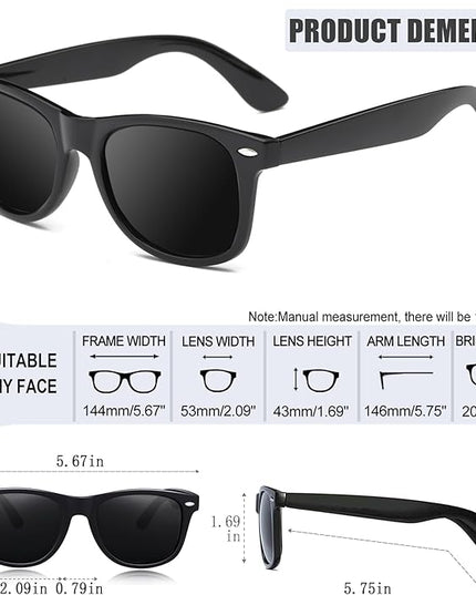 Joopin Square Sunglasses Polarized UV Protection Trendy Designer Sun Glasses Men Women