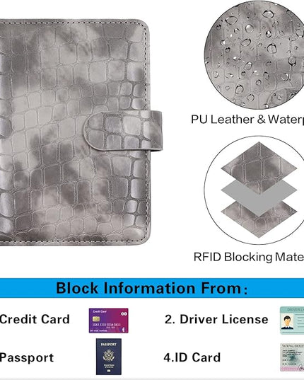 Melsbrinna Premium Leather Passport Holder Covers Case, Waterproof Rfid Blocking Travel Wallet Passport Holder with Pen Holder, Cute Passport Book for Women/Men