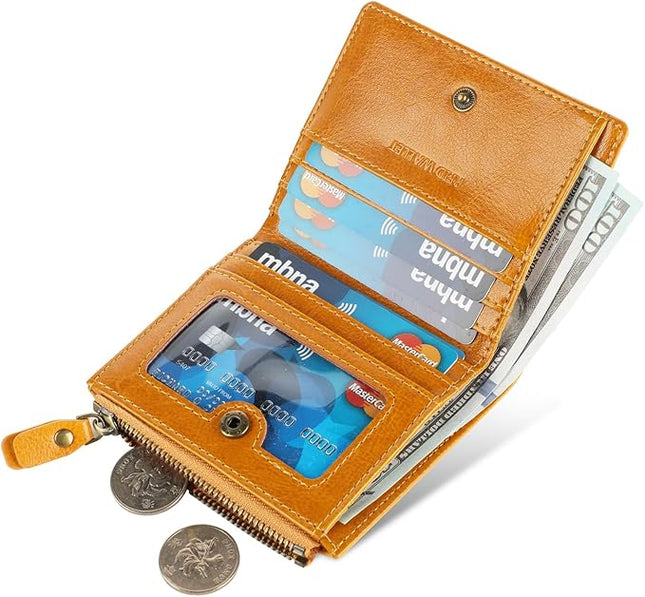 Lavemi Ultra Thin Small Compact Leather Womens Girls Wallets RFID Blocking Credit Card Holder for Women