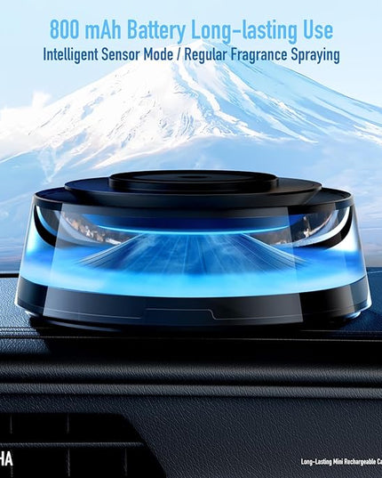 KOSHA Automobile Aroma Diffuser with LED Lights, Portable Car Air Freshener, Phone Base, 800mAh, Essential Oil Diffuser for Car & Home, Non-Slip