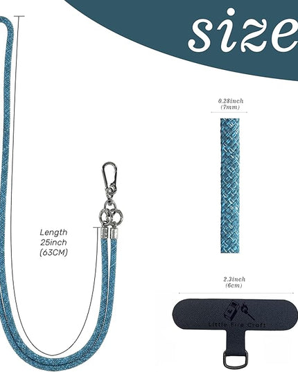Phone Lanyard Universal Cell Phone Strap Crossbody Strap for iPhone Lanyard Around the Neck Extra Long Rope with Tether Tab for Men and Women (Camo Blue)