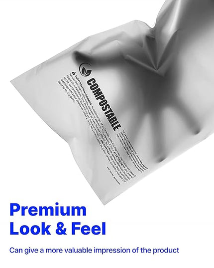 Eco Friendly Clear Poly Bags with Suffocation Warning - 9" x 12" (100 Count) - Strong Self Seal - Biodegradable Premium Frosted Bag for Packaging