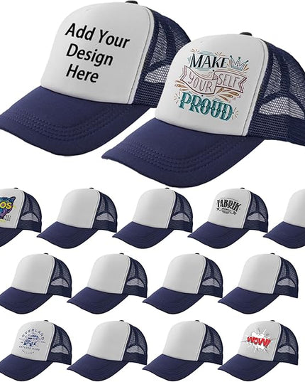 LYDTICK 15 Pack Trucker Hats Bulk Sublimation Blanks Wholesale Mesh Baseball Cap DIY Custom Hats for Men Women