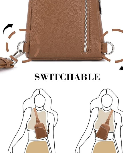 INICAT RFID Blocking Sling Bag Anti Theft Crossbody Bags Women Valentine's Day Gifts Travel Purses Vegan Leather