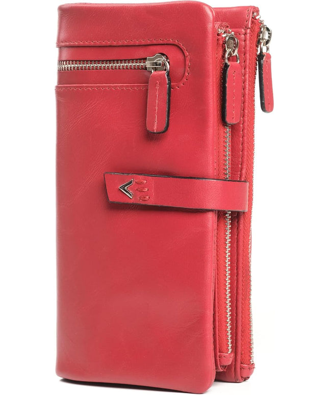 Lavalen Leather Purses for Women - Elegant Ladies Purse - RFID Wallet for Women - Leather Handcrafted Ladies Wallet - Small & Colourful with Coin Pocket & Cards - For daily Use - Box for Gift.