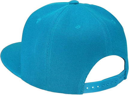 Classic Snapback Hat Cap Hip Hop Style Flat Bill Blank Solid Color Adjustable Size